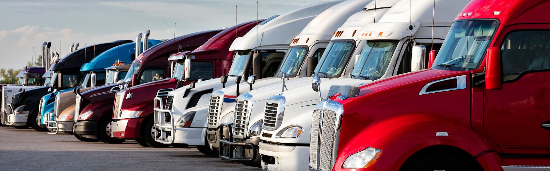 Trucks at a truck stop
