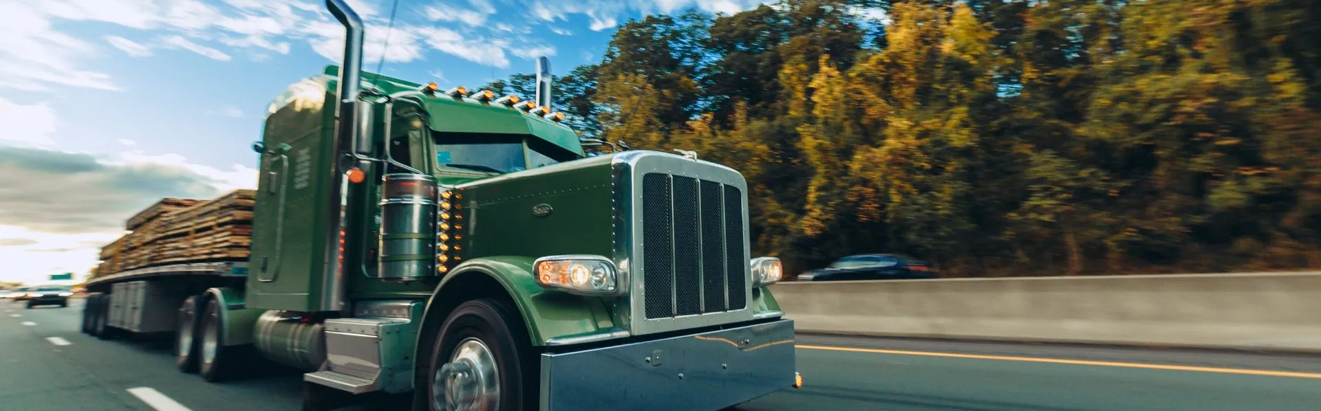 Truck on highway